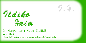 ildiko haim business card