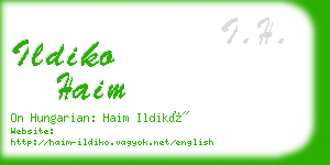 ildiko haim business card